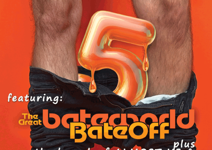 Cover of q magazine with an orange background close up of legs in jeans and a glossy orange balloon shaped like the number 5 may 2016 edition issue 238 text visible