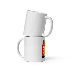 White glossy mug